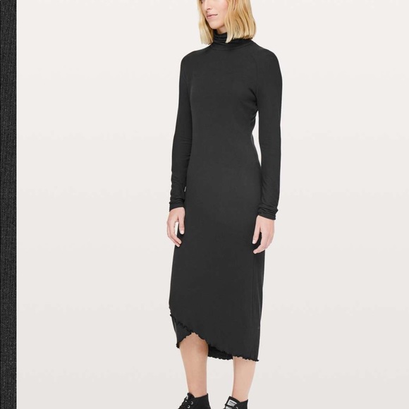 lululemon athletica Dresses & Skirts - New LULULEMON LAB Nai Long Sleeve Dress Black 6